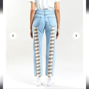 Still Here Tate High Rise Straight Leg Jeans in Vintage Blue Size 28 100% Cotton